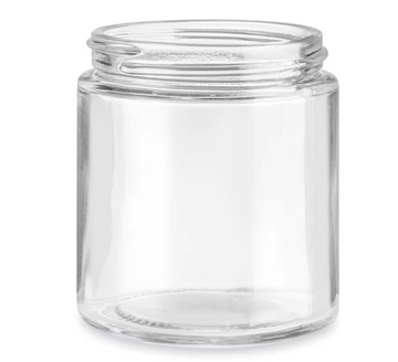 4OZ CLEAR GLASS STRAIGHT-SIDED JAR 58/400 (CASE OF 140 UNITS)