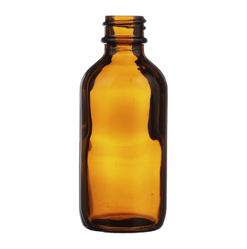 60ML AMBER GLASS BOSTON ROUND BOTTLE 20/400 (CASE OF 240 UNITS)