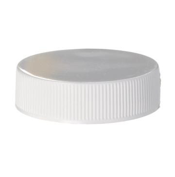 38/400 LINED CAP RIBBED WHITE (CASE OF 250 UNITS)