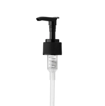 24/410 RIBBED LOTION PUMP BLACK (CASE OF 100 UNITS)