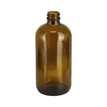 32OZ AMBER GLASS BOSTON ROUND BOTTLE 28/400