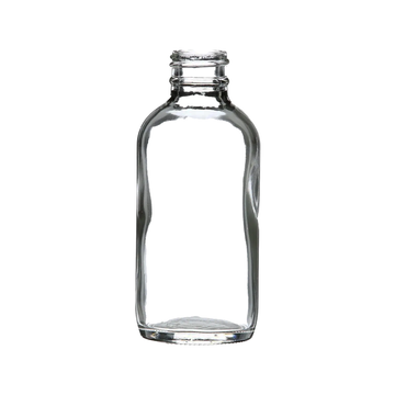 4OZ CLEAR GLASS BOSTON ROUND BOTTLE 24/400 (CASE OF 128 UNITS)