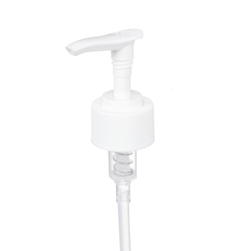 28/410 RIBBED LOTION PUMP WHITE