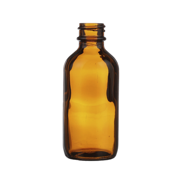 30ML AMBER GLASS BOSTON ROUND BOTTLE 20/400 (CASE OF 360 UNITS)