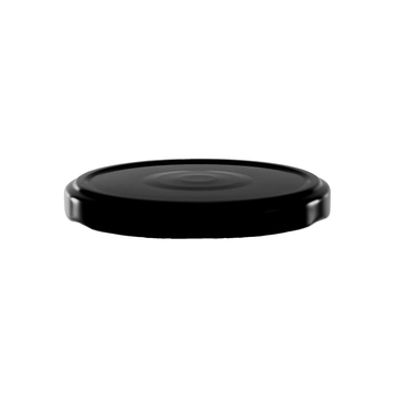 BLACK METAL 82TW CAP WITH BUTTON (CASE OF 48 UNITS)