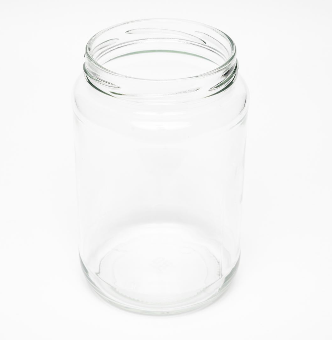 500ML SHORT CYLINDER GLASS JAR 82TW